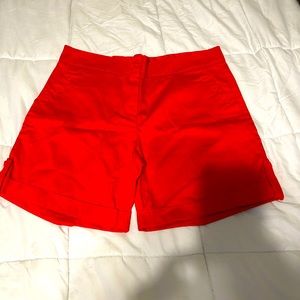 New Women Red Cargo Shorts Size 14